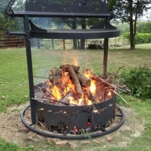 Custom fire pit for customer