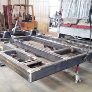 Metal frame for an industrial project