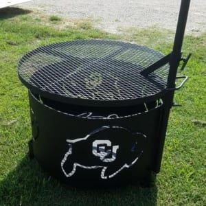 We make custom fire pits with your favorite team logo