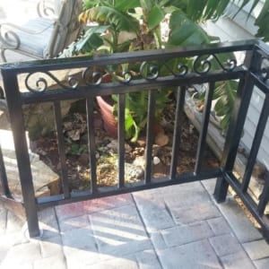 Black porch railing