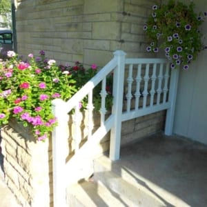 White decorative railing