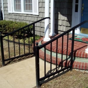 Porch steps railing