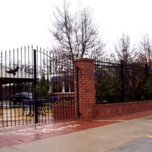 Residential wrought iron gate