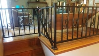 Decorative railing ready to be installed